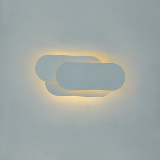 Applique murale LED acrylique — vue de détail des plaques décalées
