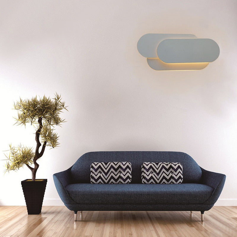 Applique murale LED acrylique en situation dans une chambre